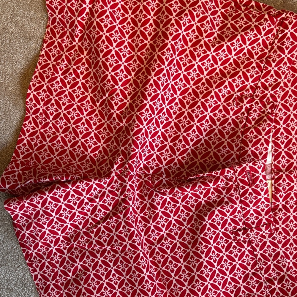 Faded Glory white and Red Patterned Shorts